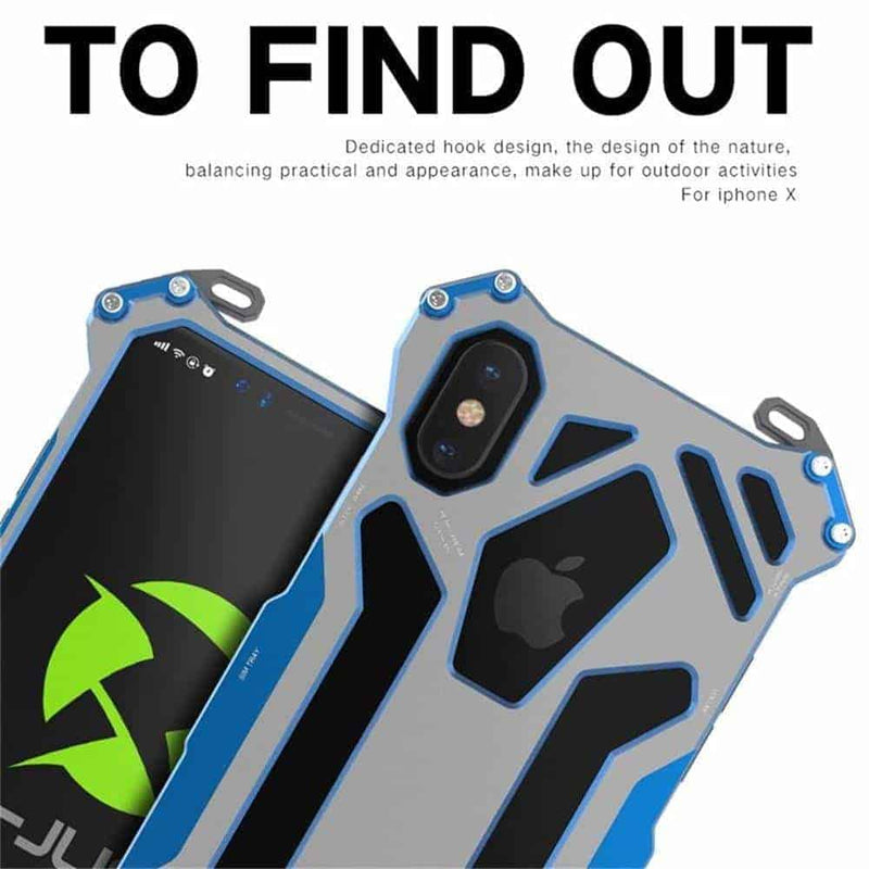 iPhone X Case Slim Aluminum Metal By Gorilla Cases - (Blue) - Gorilla Cases