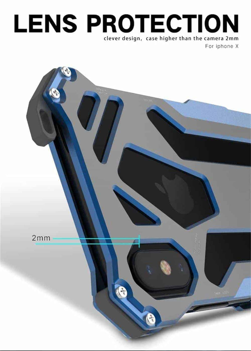 iPhone X Case Slim Aluminum Metal By Gorilla Cases - (Blue) - Gorilla Cases