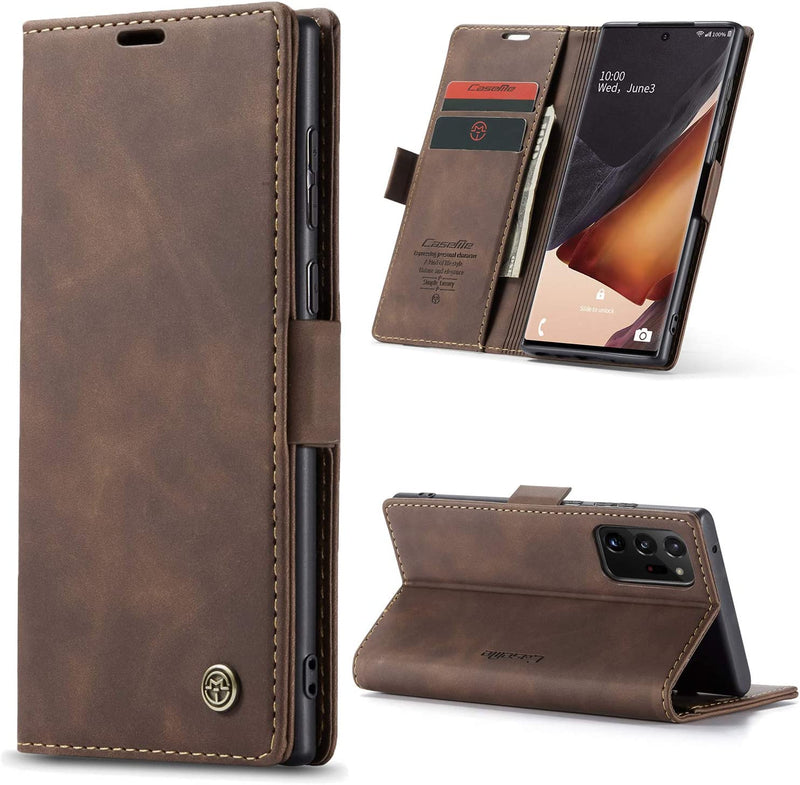 Kowauri Galaxy Note 20 Ultra Case,Leather Wallet Case - Wine Red - Gorilla Cases