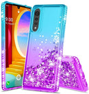 LG Velvet 5G glitter Bling Case | LG Velvet 5G Liquid Quicksand Glitter case for Women on
