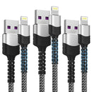 Lightning to USB - A Upgraded Lightning Cable iPhone Charger Cords [3 Pack]