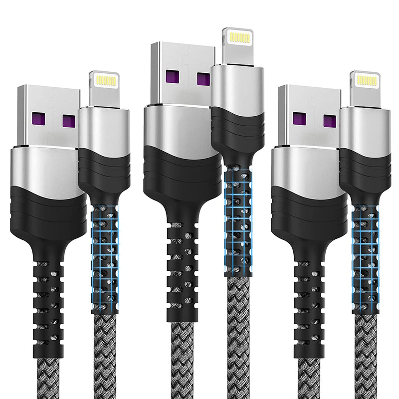 Lightning to USB-A Upgraded Lightning Cable iPhone Charger Cords [3 Pack] - Gorilla Cases