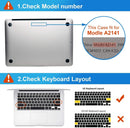 MacBook Pro 16 Inch Model A2141 Clear Hard Case with Keyboard Cover