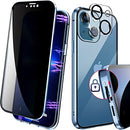 Magnetic Case iPhone 14 Pro Anti - Peeping Screen Protector Glass Privacy Case Black