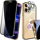 Magnetic Case iPhone 14 Pro Anti - Peeping Screen Protector Glass Privacy Case Black