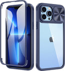 Maxdara iPhone 13 Pro Max Case Built - in Screen Protector 6.7 inch Pink Green