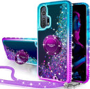 Moto Edge Plus Case Moving Liquid Holographic Kickstand Rose Gold