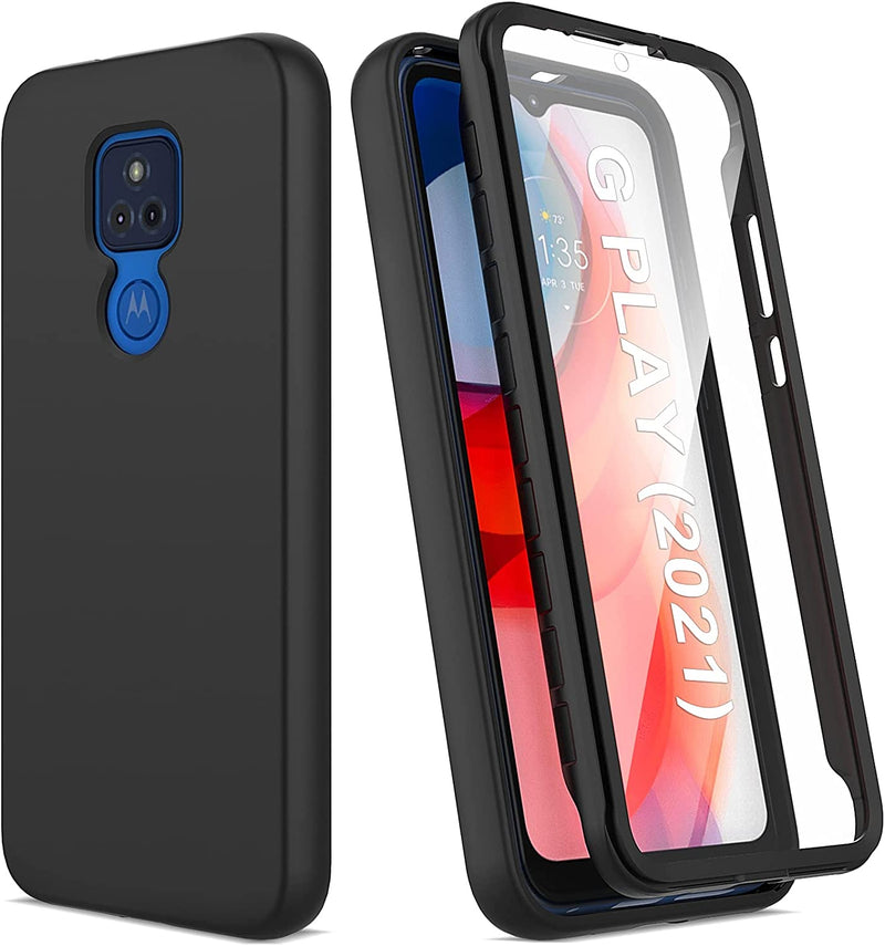 Moto G Play Case Built-in Screen Protector, Shockproof Cover Case Protective Phone Case - Gorilla Cases