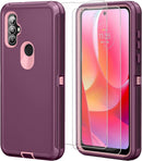 Moto G Power Case HD Screen Protector (2 Packs) Shockproof Dustproof 3 in 1 Durable Case