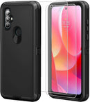Moto G Power Case HD Screen Protector (2 Packs) Shockproof Dustproof 3 in 1 Durable Case