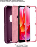 Moto G Power Case HD Screen Protector (2 Packs) Shockproof Dustproof 3 in 1 Durable Case