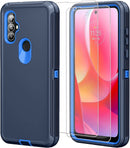 Moto G Power Case HD Screen Protector (2 Packs) Shockproof Dustproof 3 in 1 Durable Case