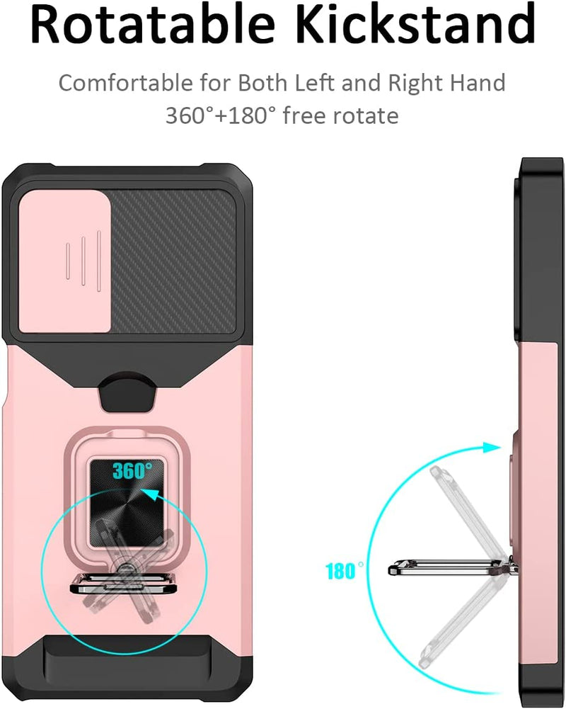 Moto G Stylus Case Sliding Camera Cover Case Moto G Stylus 5G(Rose Gold) - Gorilla Cases
