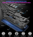 Motorola Edge Plus Case, Moto Edge Tempered Glass Protector Black Marble