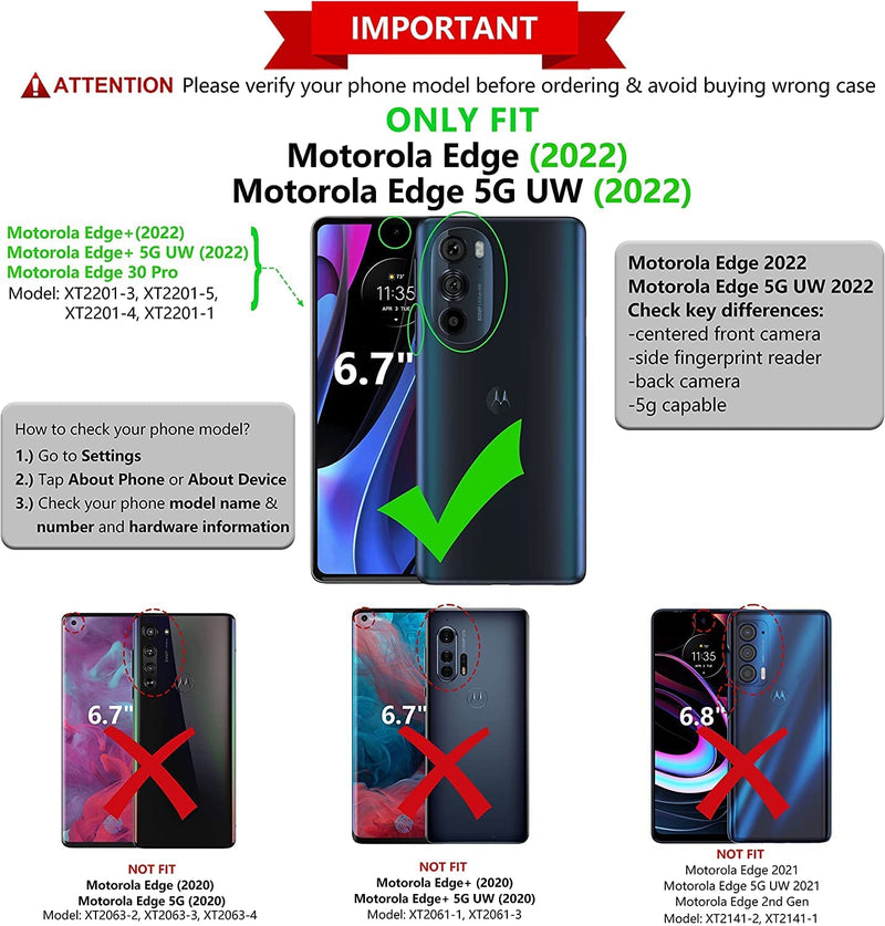 Motorola Edge Plus Case, Moto Edge Tempered Glass Protector Black Marble - Gorilla Cases