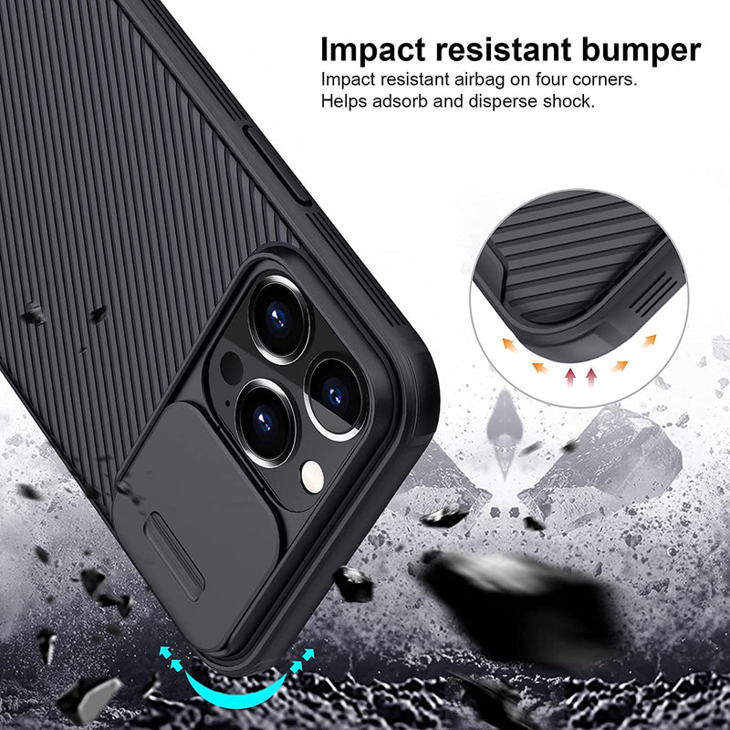 Nillkin Designed iPhone 13 Pro Max Case Camera Cover Protection (Black) - Gorilla Cases