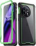 OnePlus 11 5G 6.7" Full - Body Hybrid Shockproof Bumper Cover Black Clear