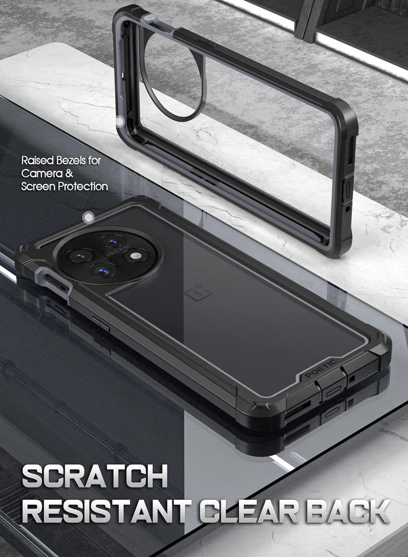 OnePlus 11 5G 6.7" Full-Body Hybrid Shockproof Bumper Cover Black Clear - Gorilla Cases