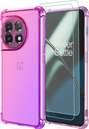 Oneplus 11 5G Case Women Girls Flower Floral 2pcs Screen Protector Phone Cover