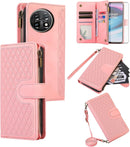 OnePlus 11 5G Wallet Cover Tempered Glass Screen Protector Girls Rose Gold