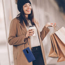 OnePlus 7 Pro Wallet Case Tempered Glass Screen Protector Flip Cover Blue