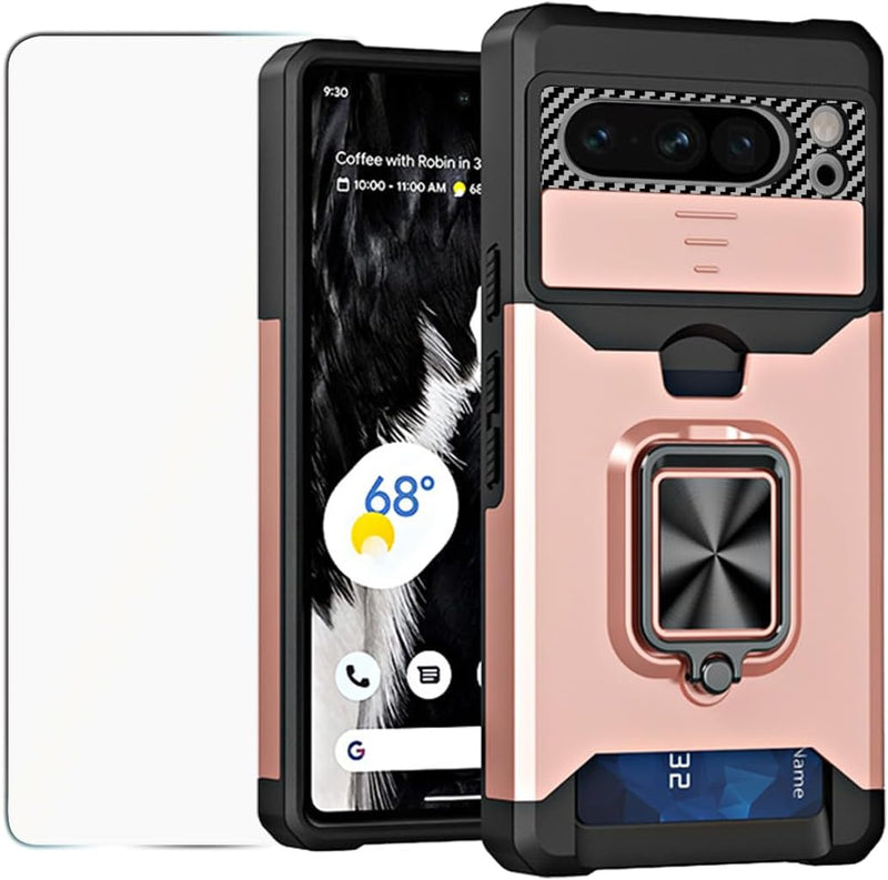 Pixel 8 Pro Case Wallet Detachable Credit Card Holder Screen Protector Phone Case - Gorilla Cases