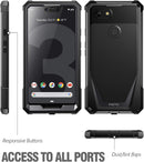 Poetic Guardian Full - Body Rugged Clear Google Pixel 3 XL Black
