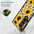Samsung Galaxy Fold 4 Case, Flower Sunflower Leopard Design Cute Phone Cover