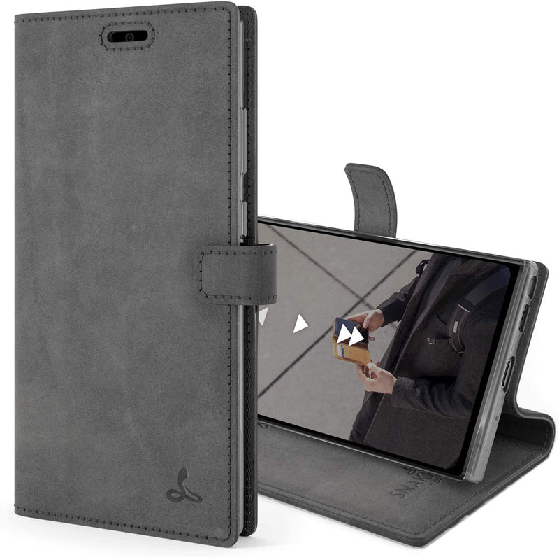 Samsung Galaxy Note 20 Ultra Real Leather Wallet Phone Case Black - Gorilla Cases