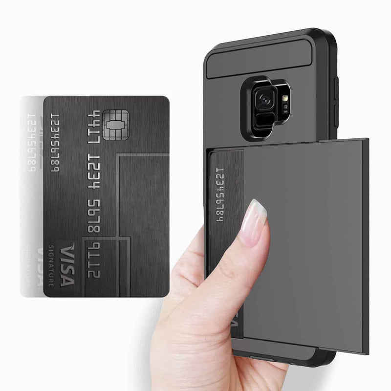 Samsung Galaxy S9 Credit Card Case Black - Gorilla Cases