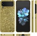 Samsung Galaxy Z Flip 4 5G,Galaxy Z Flip 4 5G Case Fold Cover Case Gold