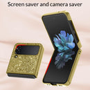 Samsung Galaxy Z Flip 4 5G,Galaxy Z Flip 4 5G Case Fold Cover Case Gold
