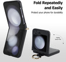 Samsung Galaxy Z Flip 5 with Ring Luxury Soft Rhomboid Protective Cover