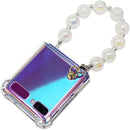 Samsung Galaxy Z Flip Case for Women | Galaxy Z Flip Bling Beads Wrist Strap Case