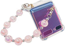 Samsung Galaxy Z Flip Case for Women | Galaxy Z Flip Bling Beads Wrist Strap Case