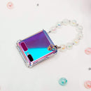 Samsung Galaxy Z Flip Case for Women | Galaxy Z Flip Bling Beads Wrist Strap Case