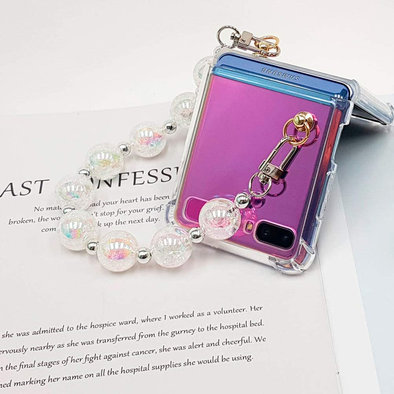 Samsung Galaxy Z Flip Case for Women | Galaxy Z Flip Bling Beads Wrist Strap Case - Gorilla Cases