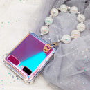 Samsung Galaxy Z Flip Case for Women | Galaxy Z Flip Bling Beads Wrist Strap Case