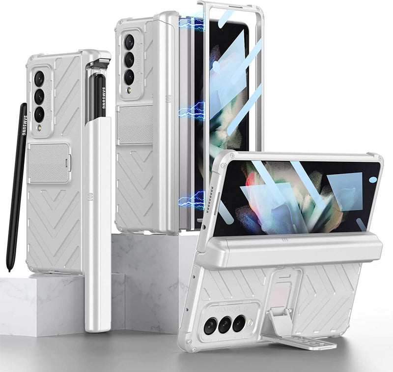 Samsung Galaxy Z Fold 3 5G Builtin Screen Portector-Silver - Gorilla Cases