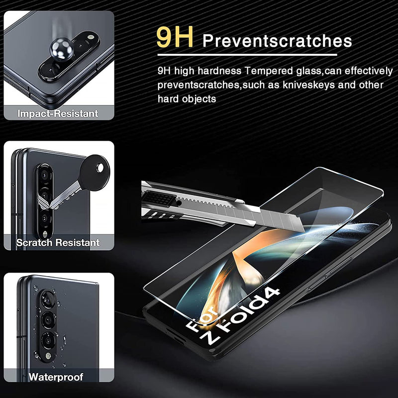 Samsung Galaxy Z Fold 4 5G Screen Protector 3 Pack Tempered Glass Positioner Accessories - Gorilla Cases