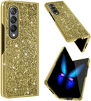 Samsung Galaxy Z Fold 4 Case Bling Glitter Cute Caser Girls Women - Blue