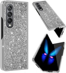 Samsung Galaxy Z Fold 4 Case Bling Glitter Cute Caser Girls Women - Blue