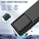 Samsung Galaxy Z Fold 4 Case, Z Fold 4 Case Slide Camera Cover Black