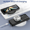 Samsung Galaxy Z Fold 4 Case, Z Fold 4 Case Slide Camera Cover Black