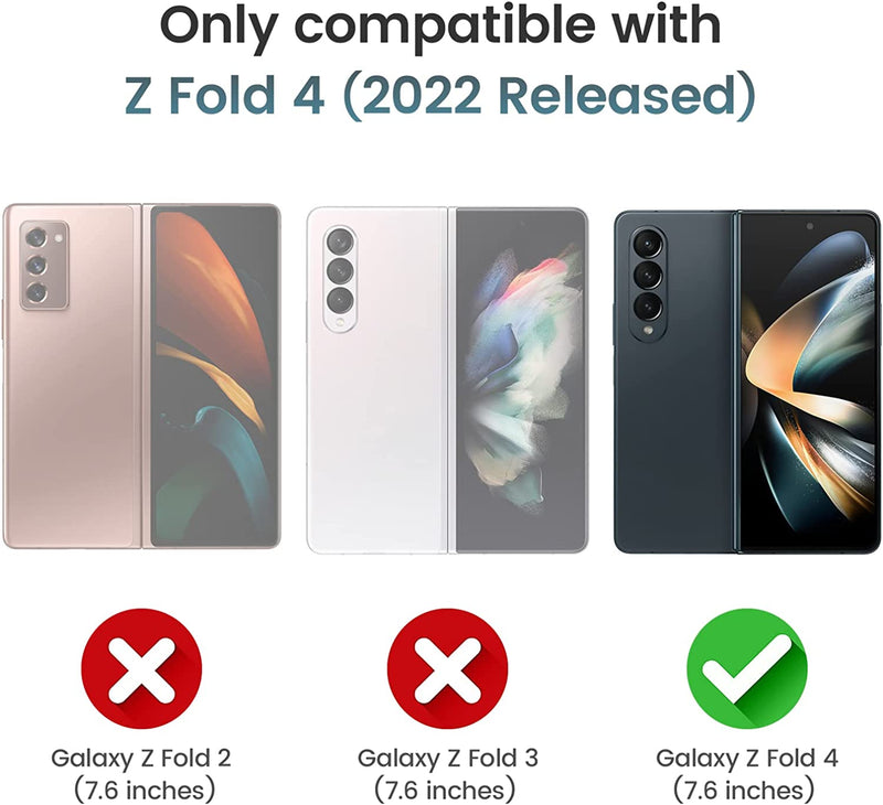 Samsung Galaxy Z Fold 4 Case, Z Fold 4 Case Slide Camera Cover Black - Gorilla Cases