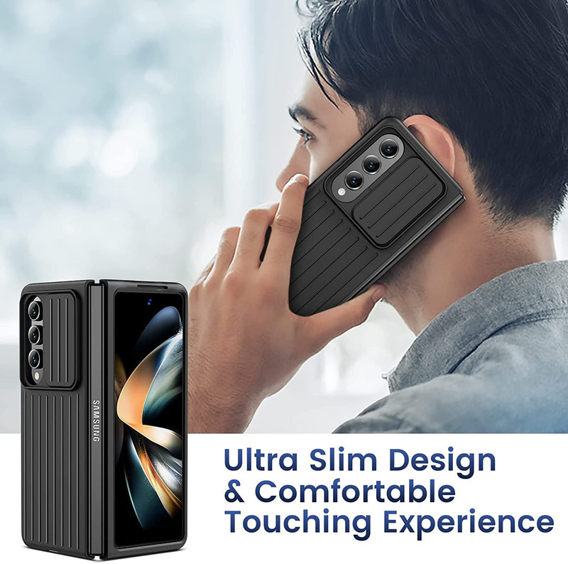 Samsung Galaxy Z Fold 4 Case, Z Fold 4 Case Slide Camera Cover Black - Gorilla Cases