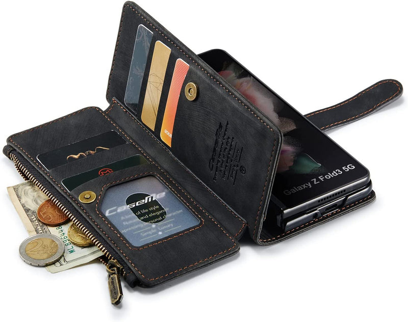 Samsung Galaxy Z Fold 4 Case Z Fold 4 Case Wallet Magnetic All-Inclusive Case (Black) - Gorilla Cases