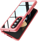 Samsung Galaxy Z Fold 4 Clear Case, Crystal Flexible Edges Hard Back (Pure Clear)