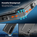 Samsung Galaxy Z Fold 4 Clear Case, Crystal Flexible Edges Hard Back (Pure Clear)