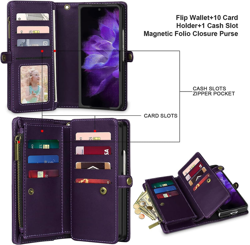 Samsung Galaxy Z Fold 5 Case Wallet Magnetic Closure 360 Full Shockproof Phone Cover - Gorilla Cases